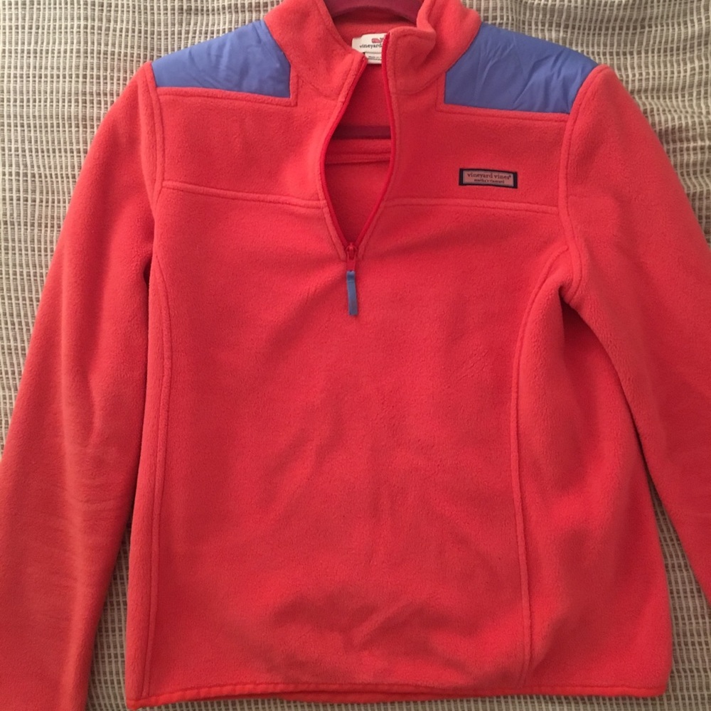 Vineyard Vines Coral Fleece Shep Shirt